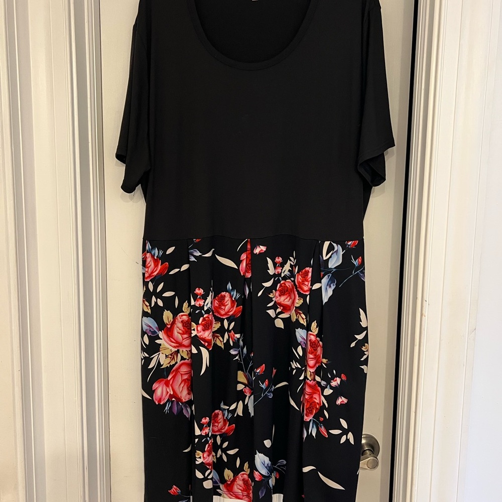 Floral Black Dress